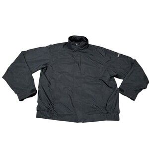 Footjoy Dryjoys Golf Jacket Men's Medium Black Full Zip Windbreaker Vented